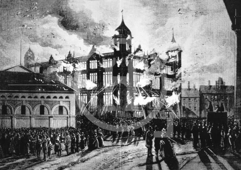 Fire destroys the Sailors' Home, 1860